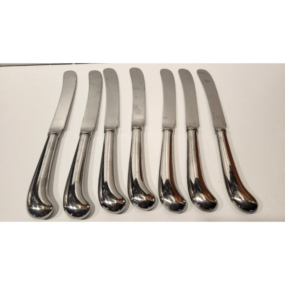 Reed &‎ Barton Rebacraft Stainless Set of 7 Pistol Grip Butter Knives